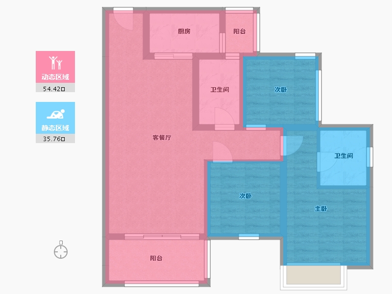 四川省-乐山市-德胜公馆-79.54-户型库-动静分区