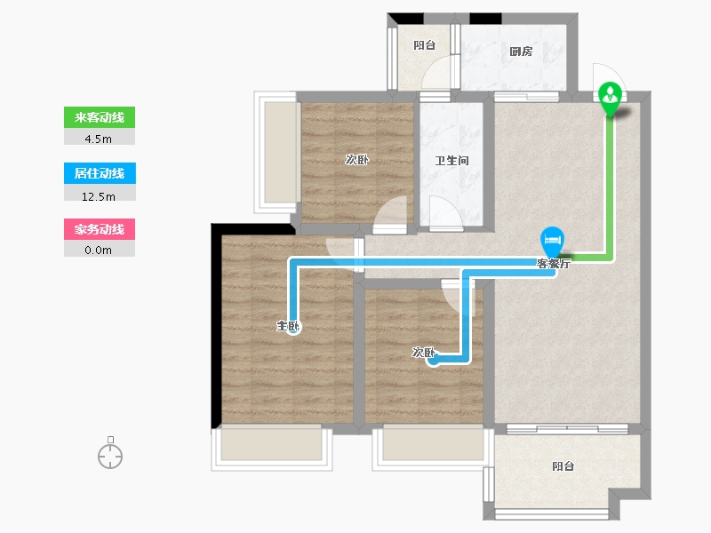 四川省-绵阳市-凯金城-75.85-户型库-动静线