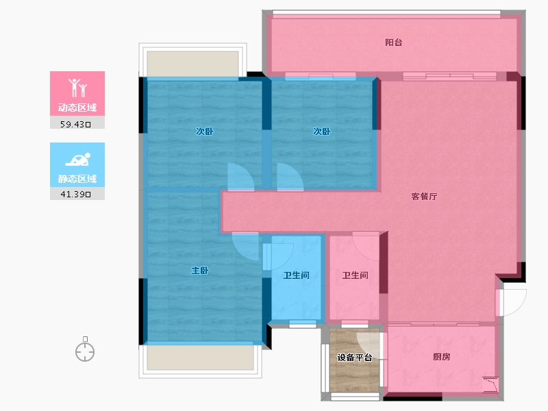 广西壮族自治区-桂林市-兴进漓江锦府-93.53-户型库-动静分区