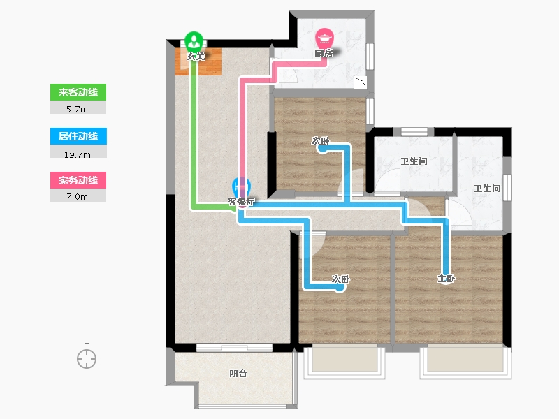 广西壮族自治区-南宁市-隆源学府-83.31-户型库-动静线