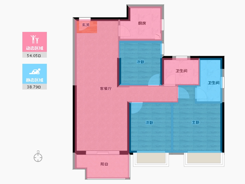 广西壮族自治区-南宁市-隆源学府-83.31-户型库-动静分区