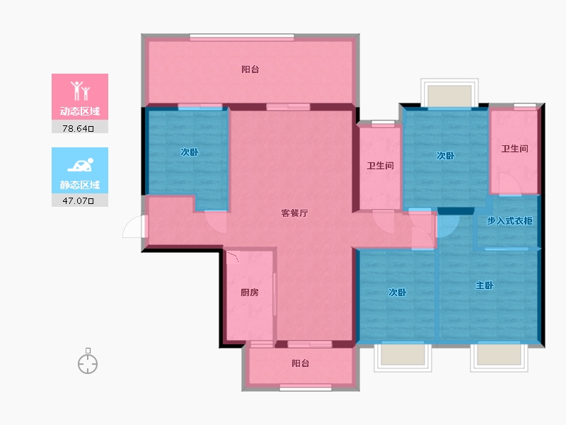 广西壮族自治区-南宁市-华夏院子璞院-112.98-户型库-动静分区