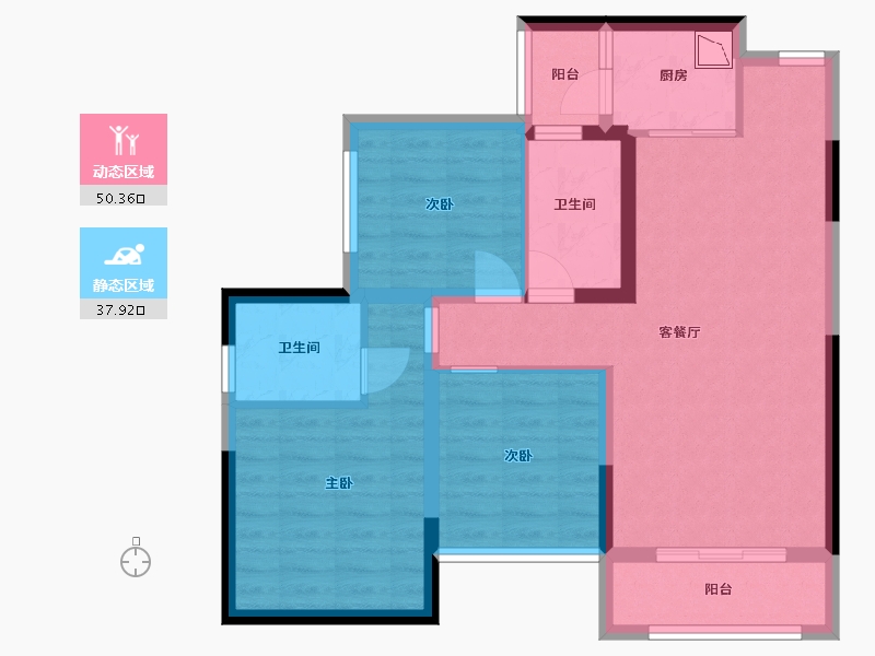 四川省-乐山市-鸿通凤凰国际-77.79-户型库-动静分区