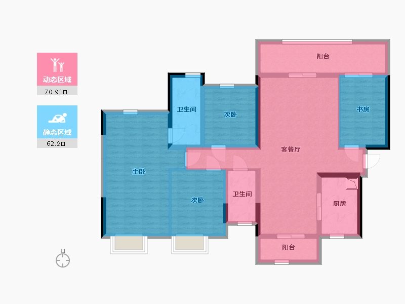 广西壮族自治区-南宁市-阳光城檀悦-119.21-户型库-动静分区