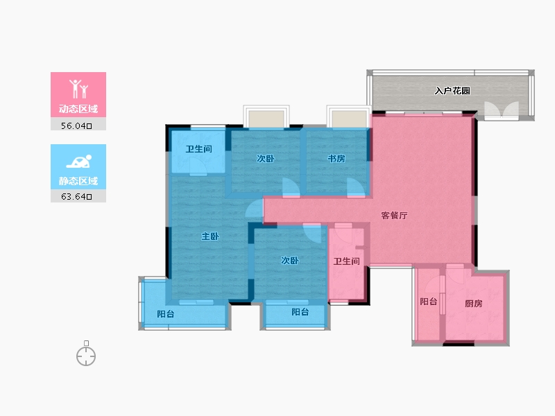 广东省-揭阳市-揭阳幸福城-117.53-户型库-动静分区