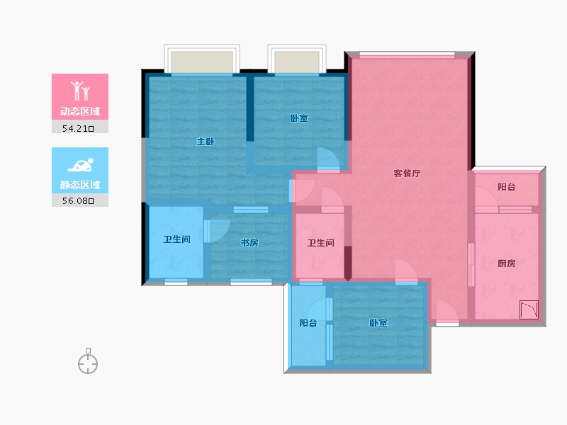 四川省-眉山市-紫胤府-96.61-户型库-动静分区