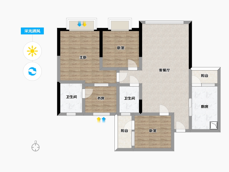 四川省-眉山市-紫胤府-96.61-户型库-采光通风