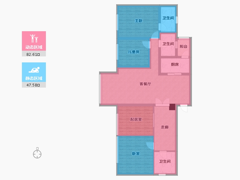 四川省-遂宁市-置信逸都·仁湖花园江庭-116.02-户型库-动静分区