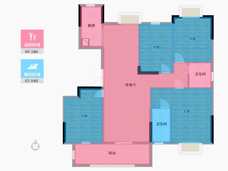 广西壮族自治区-南宁市-龙光天宸-116.60-户型库-动静分区