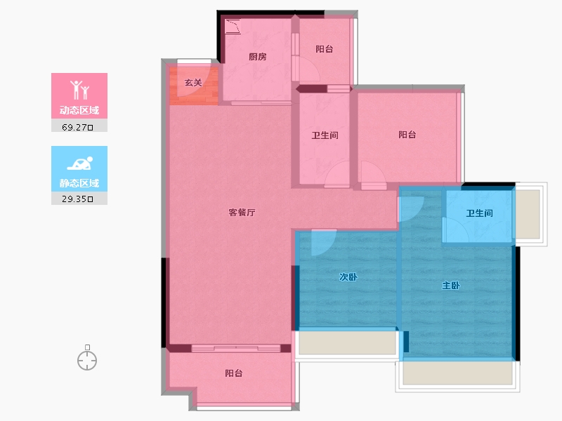 广东省-揭阳市-星河明珠湾四期-87.90-户型库-动静分区