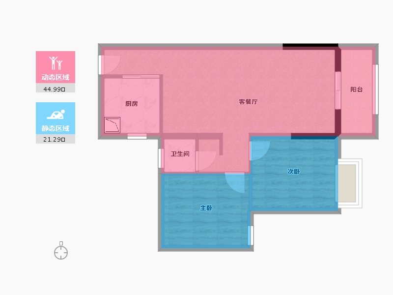 广西壮族自治区-南宁市-轨道御水悦居-58.66-户型库-动静分区