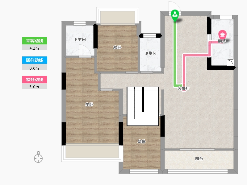 四川省-乐山市-鸿通凤凰国际-74.40-户型库-动静线