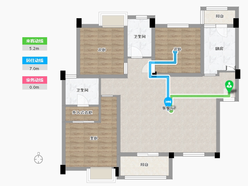 四川省-乐山市-新地国际城II期·天悦-99.44-户型库-动静线