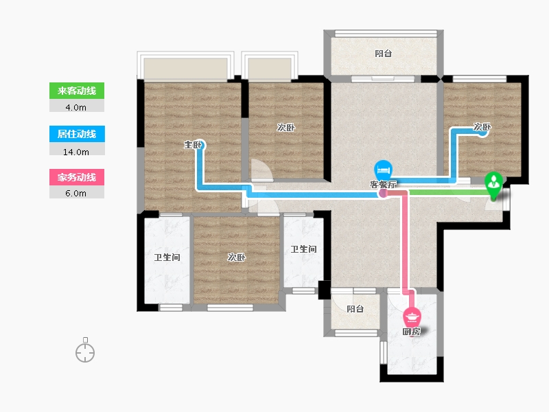 四川省-乐山市-领丰银杏国际-100.28-户型库-动静线