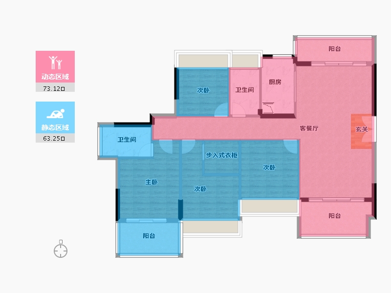 广东省-揭阳市-星河明珠湾四期-123.80-户型库-动静分区