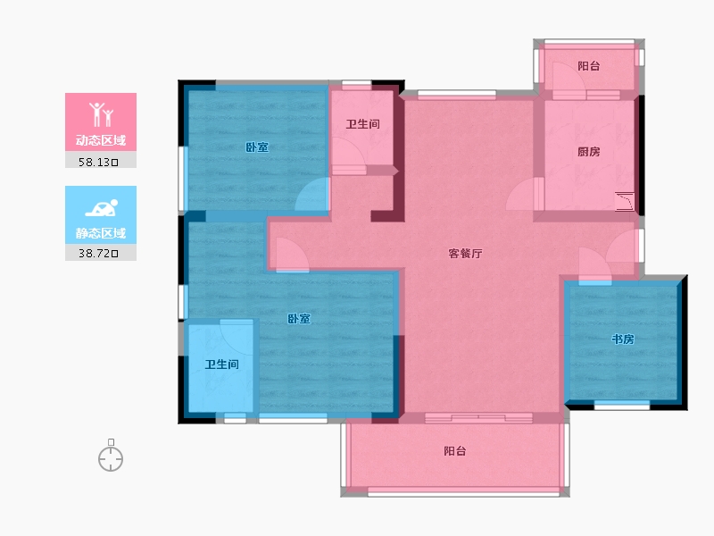 四川省-泸州市-诚信锦华园-85.16-户型库-动静分区