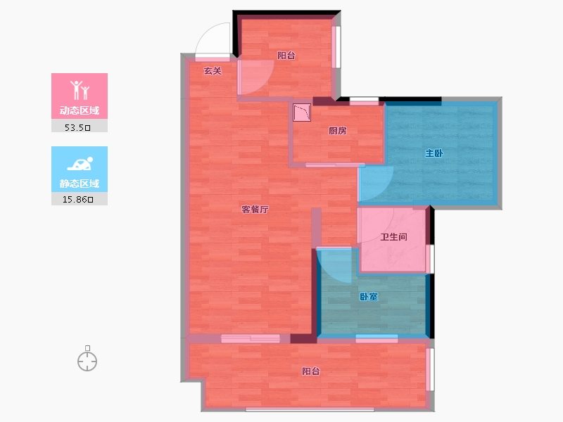 广西壮族自治区-南宁市-东方尊府-61.72-户型库-动静分区