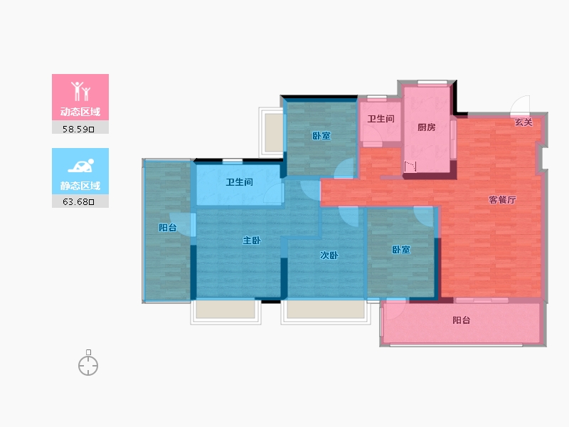 广西壮族自治区-南宁市-东方尊府-110.12-户型库-动静分区