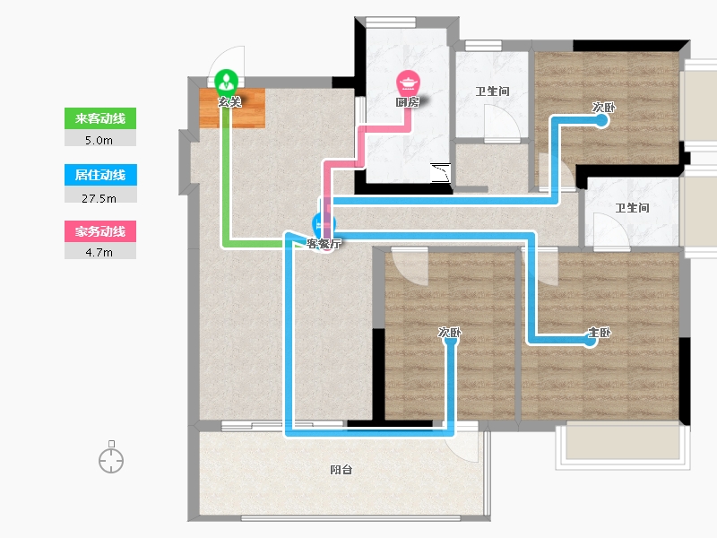 广西壮族自治区-南宁市-东方尊府-88.57-户型库-动静线