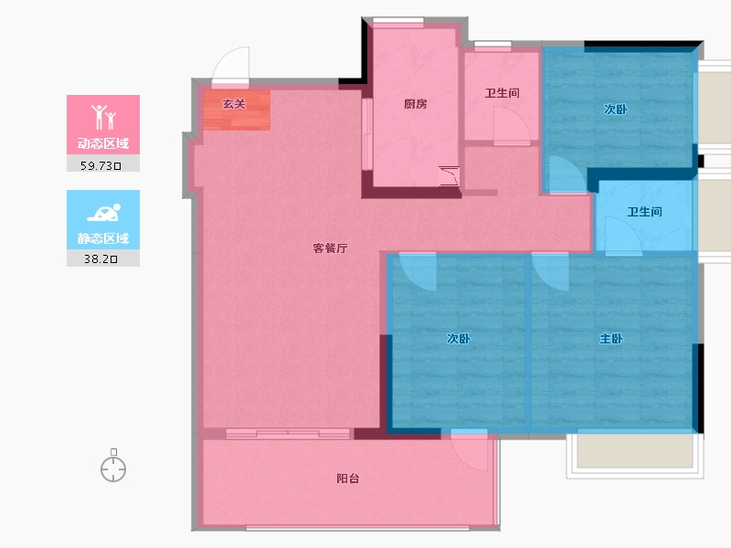 广西壮族自治区-南宁市-东方尊府-88.57-户型库-动静分区