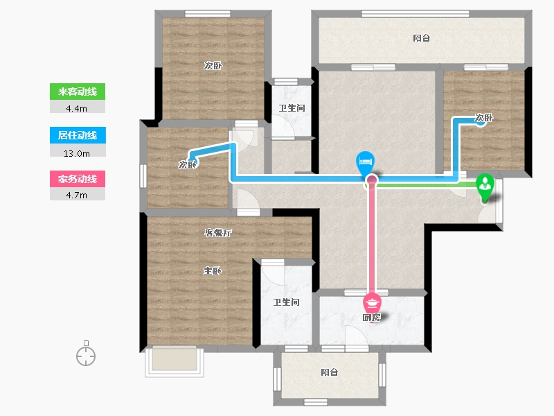 广西壮族自治区-南宁市-路桥壮美山湖-116.96-户型库-动静线