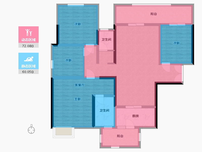 广西壮族自治区-南宁市-路桥壮美山湖-116.96-户型库-动静分区