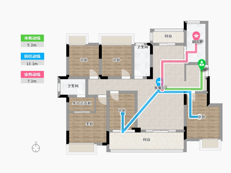 广西壮族自治区-桂林市-彰泰阳朔十里春风-118.98-户型库-动静线