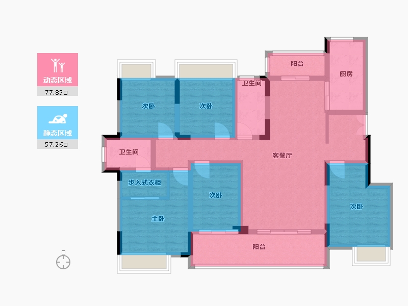 广西壮族自治区-桂林市-彰泰阳朔十里春风-118.98-户型库-动静分区