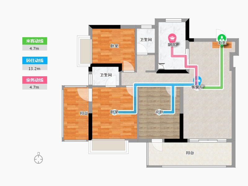 广西壮族自治区-南宁市-东方尊府-93.17-户型库-动静线