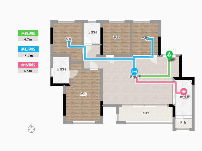 四川省-南充市-金科集美天悦-101.14-户型库-动静线