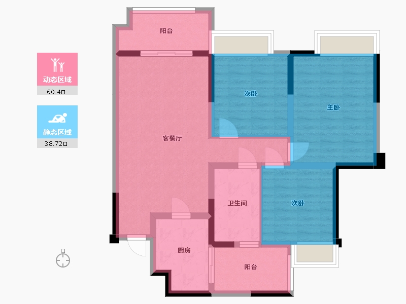 四川省-乐山市-领丰银杏国际-88.18-户型库-动静分区