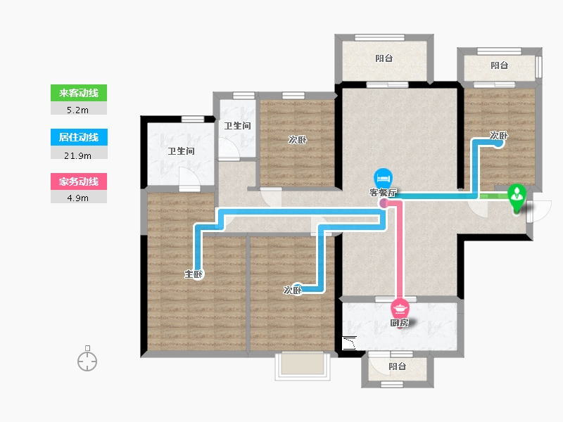 广西壮族自治区-南宁市-荣和公园大道华府-118.15-户型库-动静线