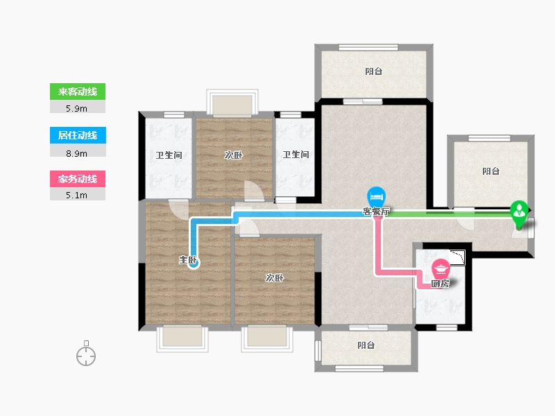 广西壮族自治区-南宁市-荣和公园大道华府-114.18-户型库-动静线