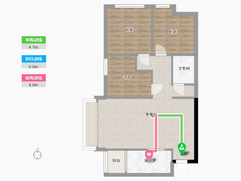 四川省-遂宁市-凯邦·领秀公馆-68.46-户型库-动静线