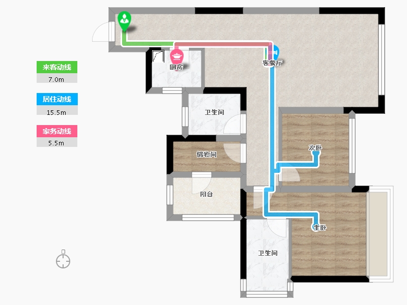 四川省-绵阳市-三汇英郡-73.46-户型库-动静线