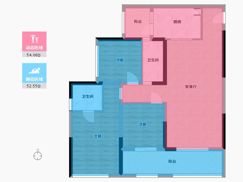 四川省-乐山市-大渡河府-94.95-户型库-动静分区