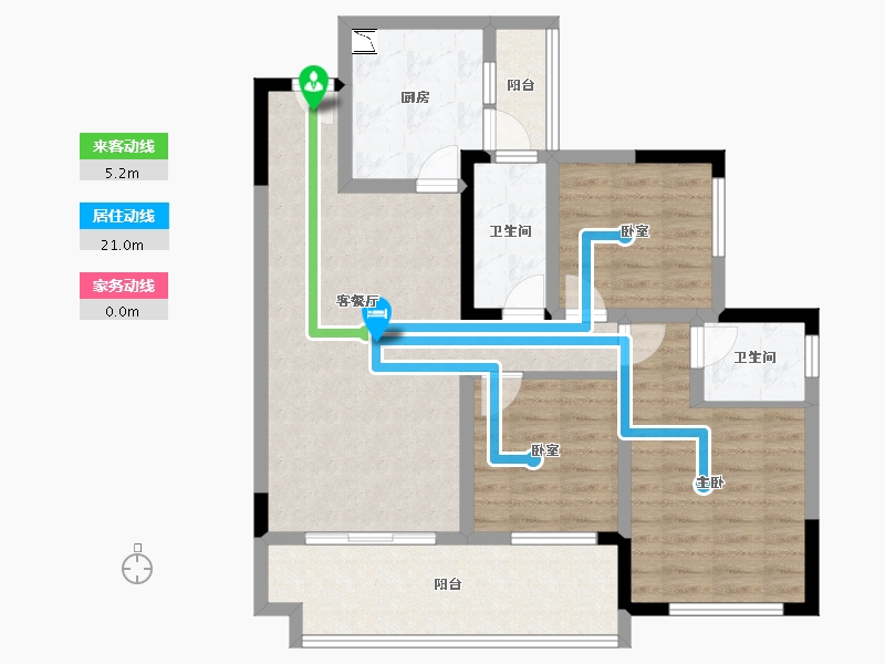 四川省-遂宁市-置信逸都城-88.64-户型库-动静线