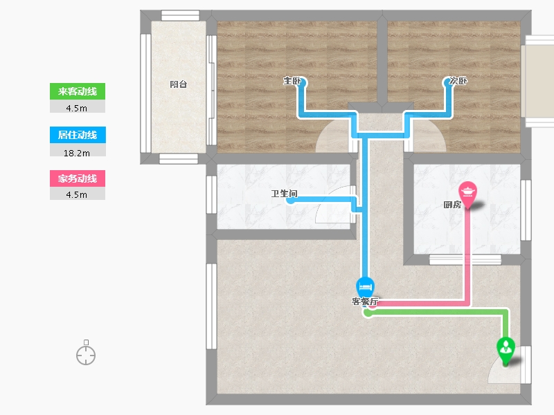 四川省-绵阳市-耀森粼江峰阁-65.07-户型库-动静线