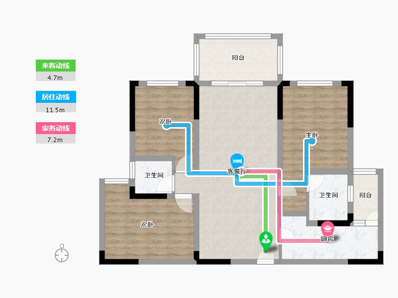 四川省-绵阳市-三台长虹天樾-92.13-户型库-动静线