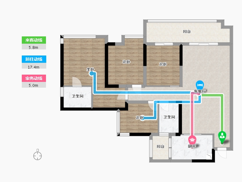 四川省-乐山市-大渡河府-111.82-户型库-动静线