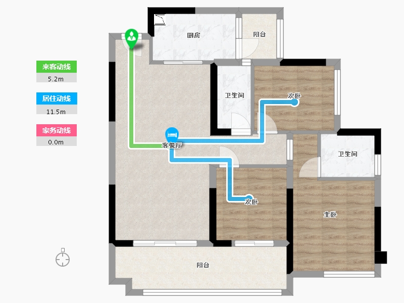 四川省-乐山市-大渡河府-85.67-户型库-动静线