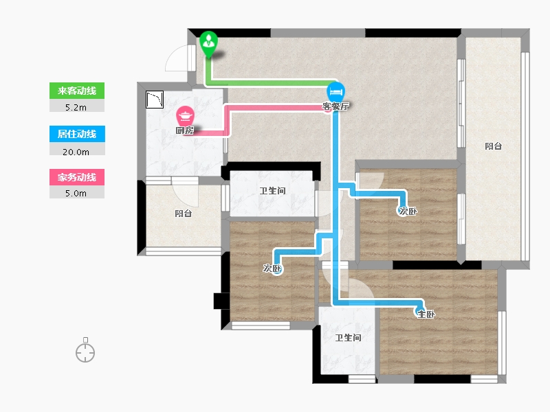 四川省-乐山市-大渡河府-88.11-户型库-动静线