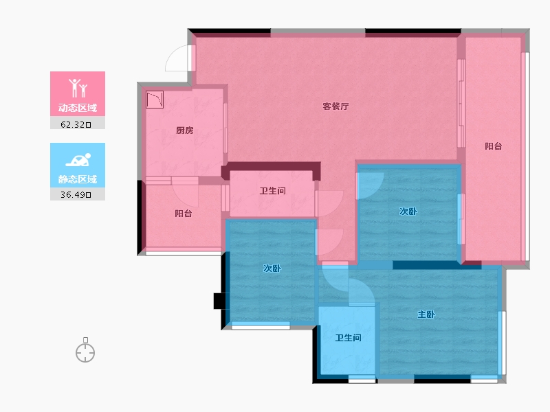 四川省-乐山市-大渡河府-88.11-户型库-动静分区