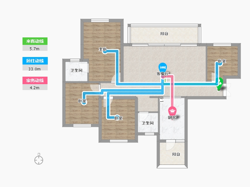 四川省-南充市-泽京西樾府-100.59-户型库-动静线