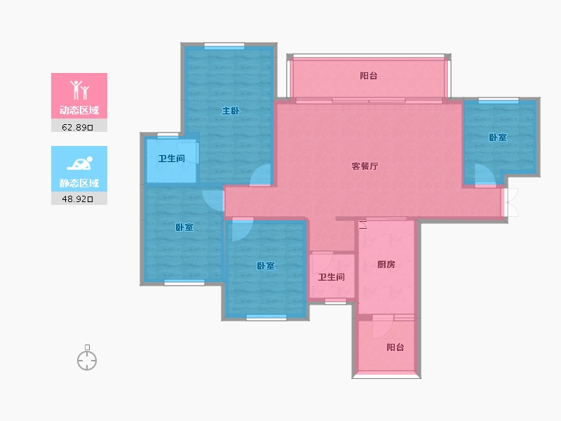 四川省-南充市-泽京西樾府-100.59-户型库-动静分区