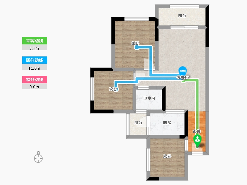 四川省-乐山市-阳光·研溪华府-62.75-户型库-动静线