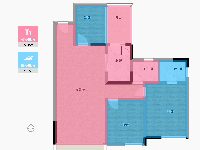 四川省-眉山市-江上名城-74.41-户型库-动静分区