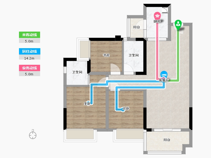 四川省-乐山市-佳乐江屿城-74.69-户型库-动静线