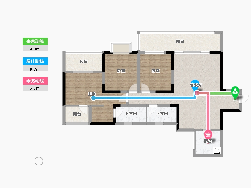 四川省-遂宁市-置信逸都城-104.19-户型库-动静线