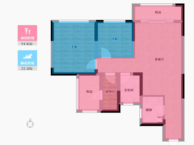 四川省-绵阳市-三汇英郡-68.27-户型库-动静分区